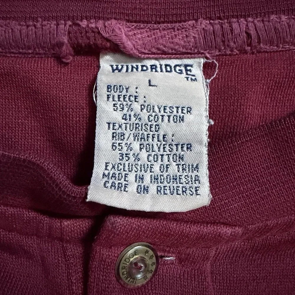 Vintage Windridge Henley Long sleeve Sweater Men's Size Large Colorblock 90s